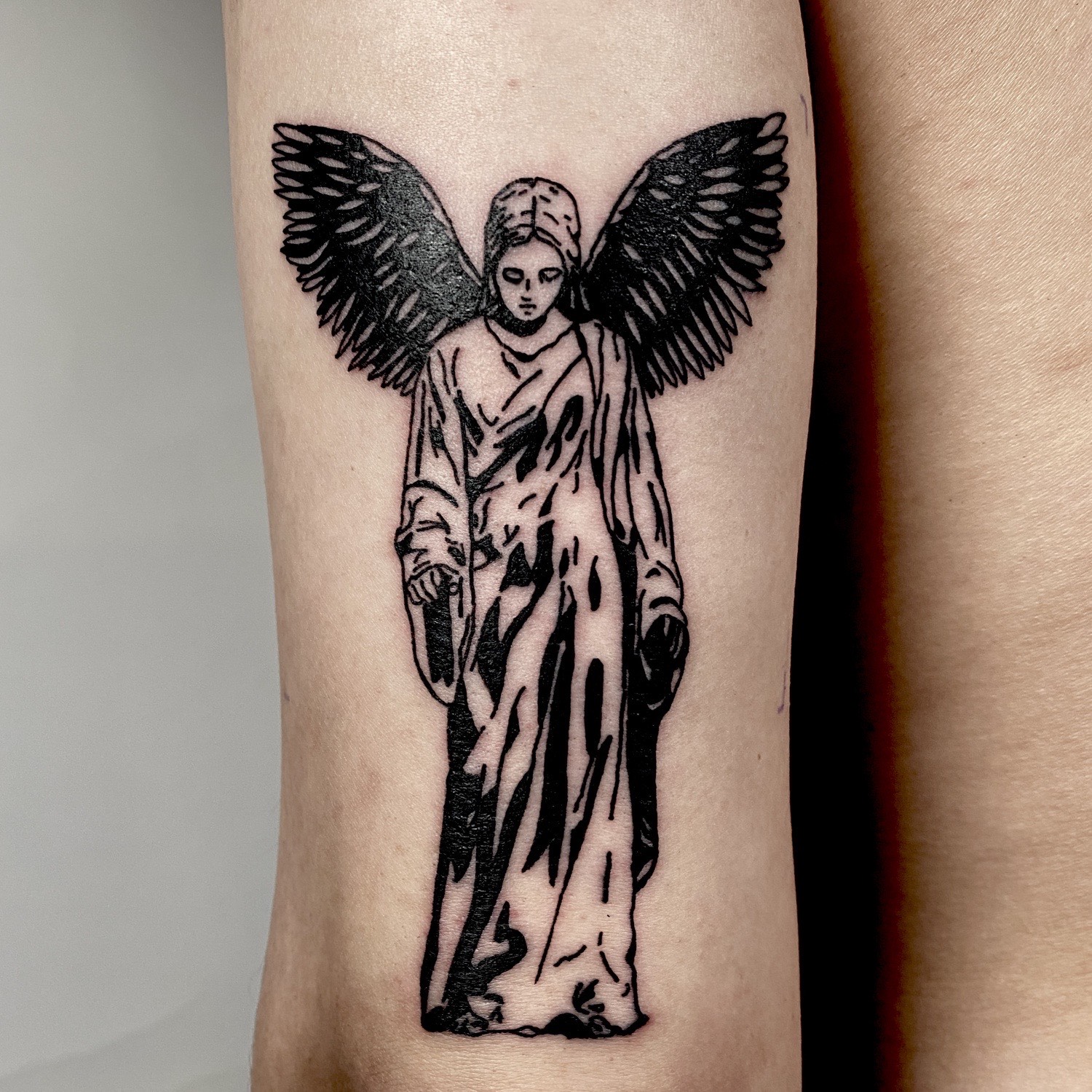 Black Guardian Angel Tattoo Design  Tattoo Designs Tattoo Pictures